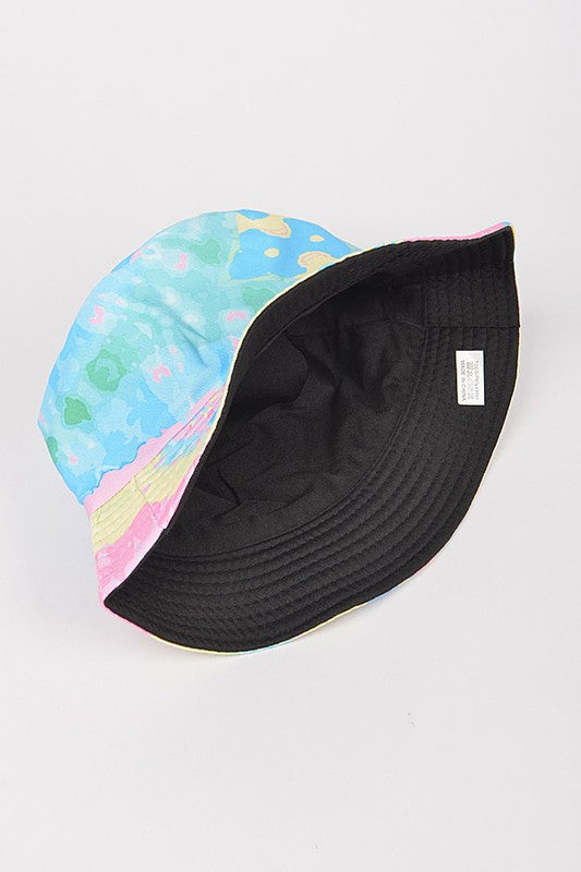 Light Multi Paint Splatter Bucket Hat