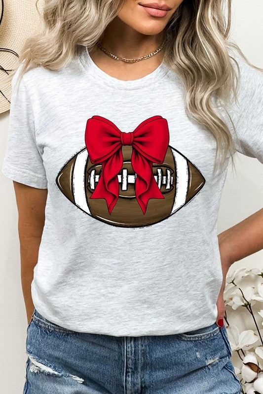 Red Bow Football Graphic Tee