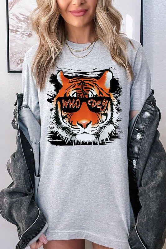 Who Dey Tiger  Graphic Tee